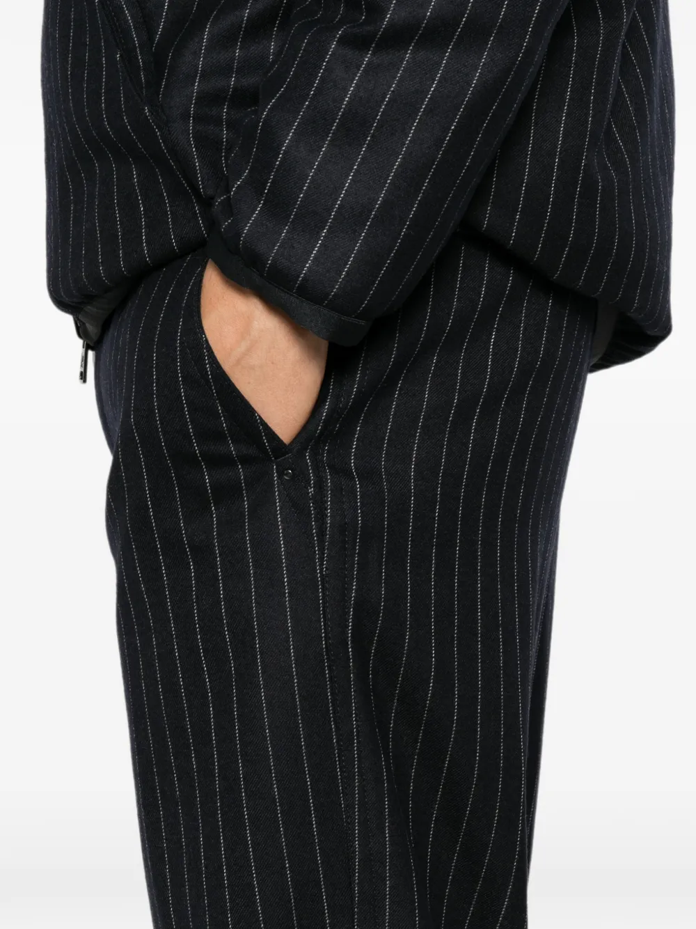 Moncler Broek met krijtstreep Blauw