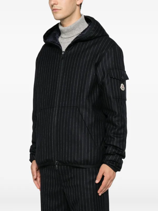 Moncler Ceze Reversible Hooded Short Jacket | Blue | FARFETCH GE