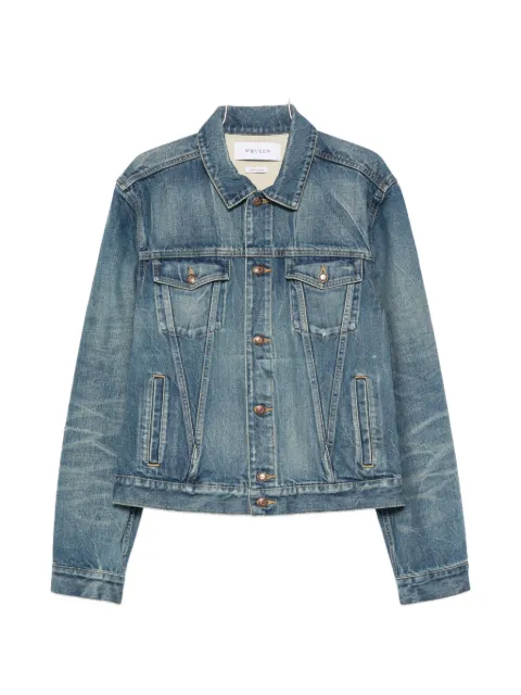 Alexander McQueen faded-effect denim jacket