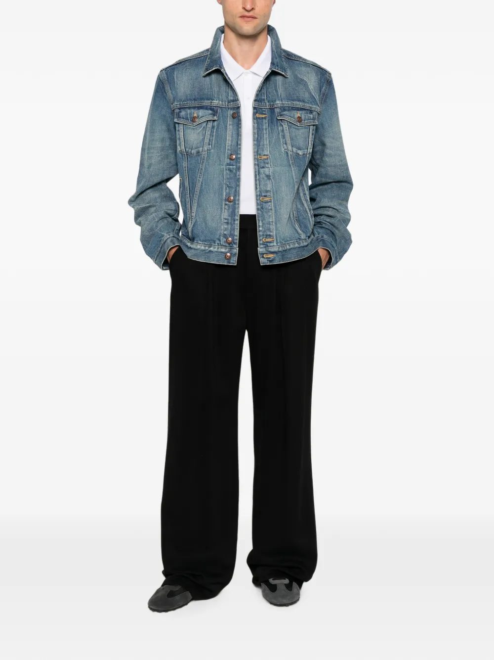Alexander McQueen faded-effect denim jacket | Denim Jackets | Image 2