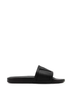 Valentino Garavani VLTN Slide Sandals | Black | FARFETCH display picture 1