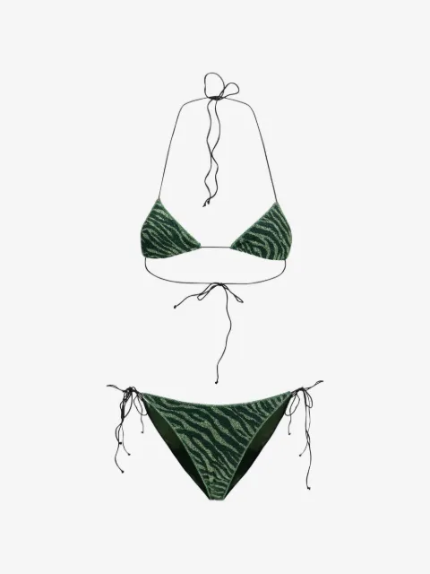 Oséree zebra-pattern bikini