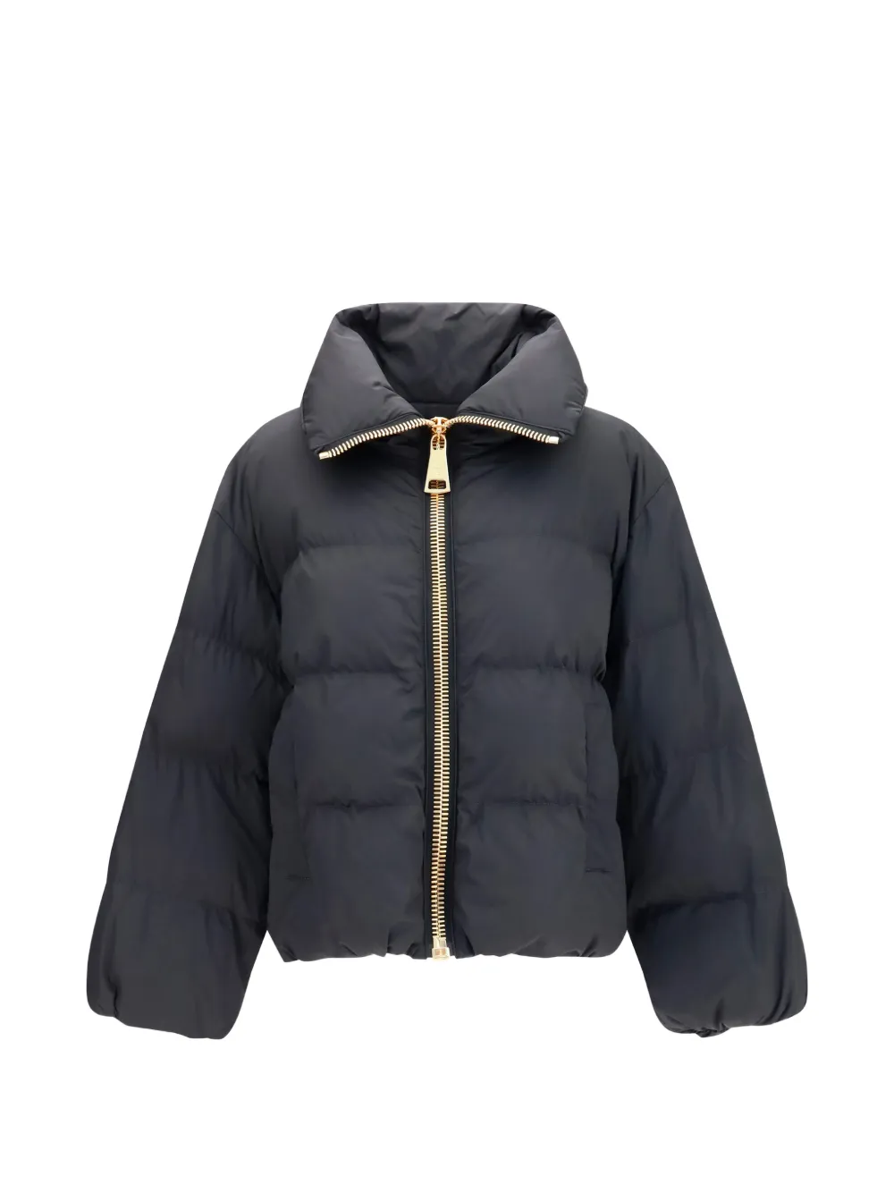 Balmain high-collar padded jacket - Grigio