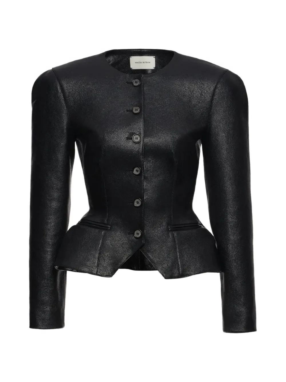 Magda Butrym button-up leather jacket - Schwarz