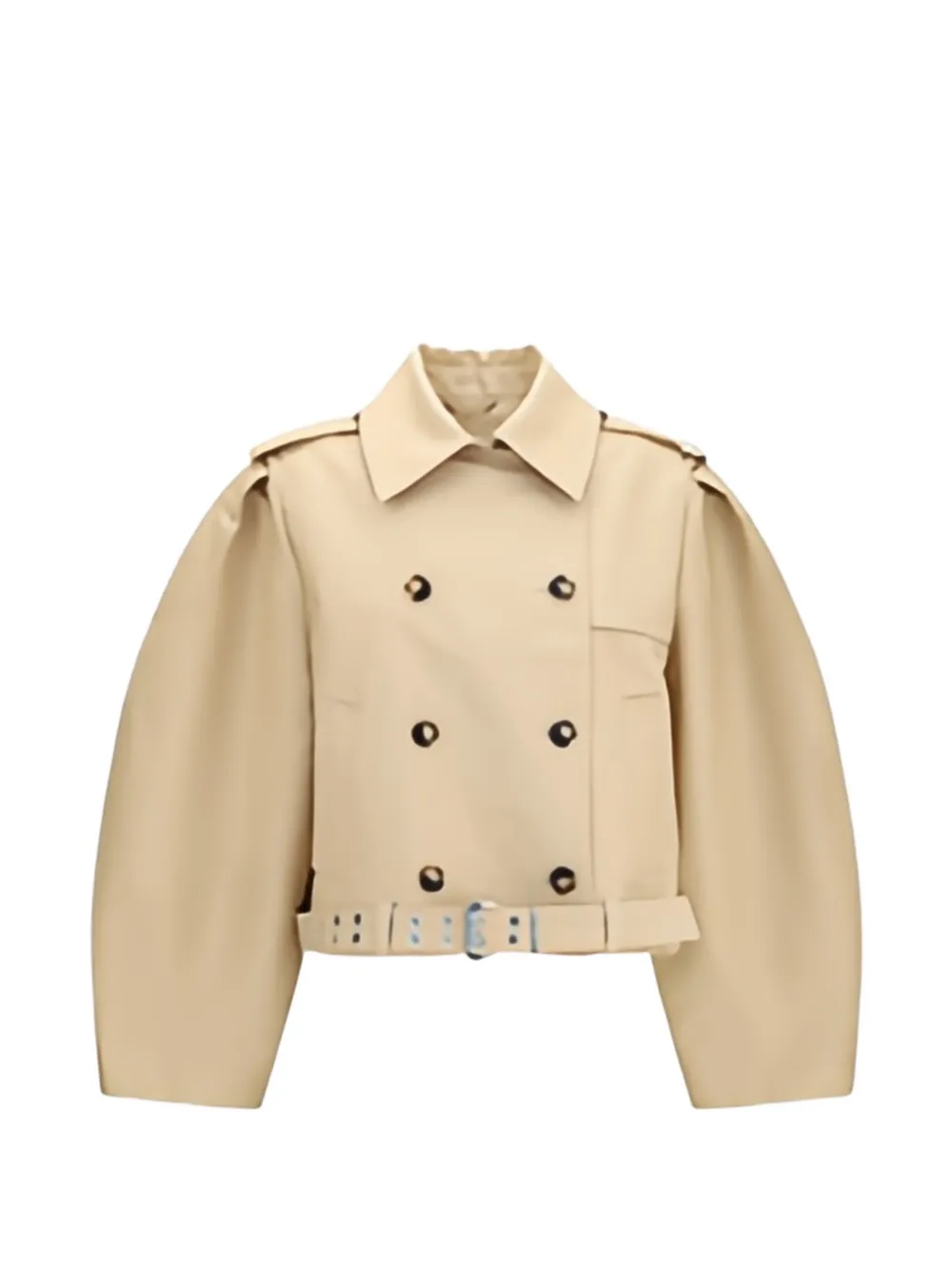 GANNI double-breasted jacket - Toni neutri