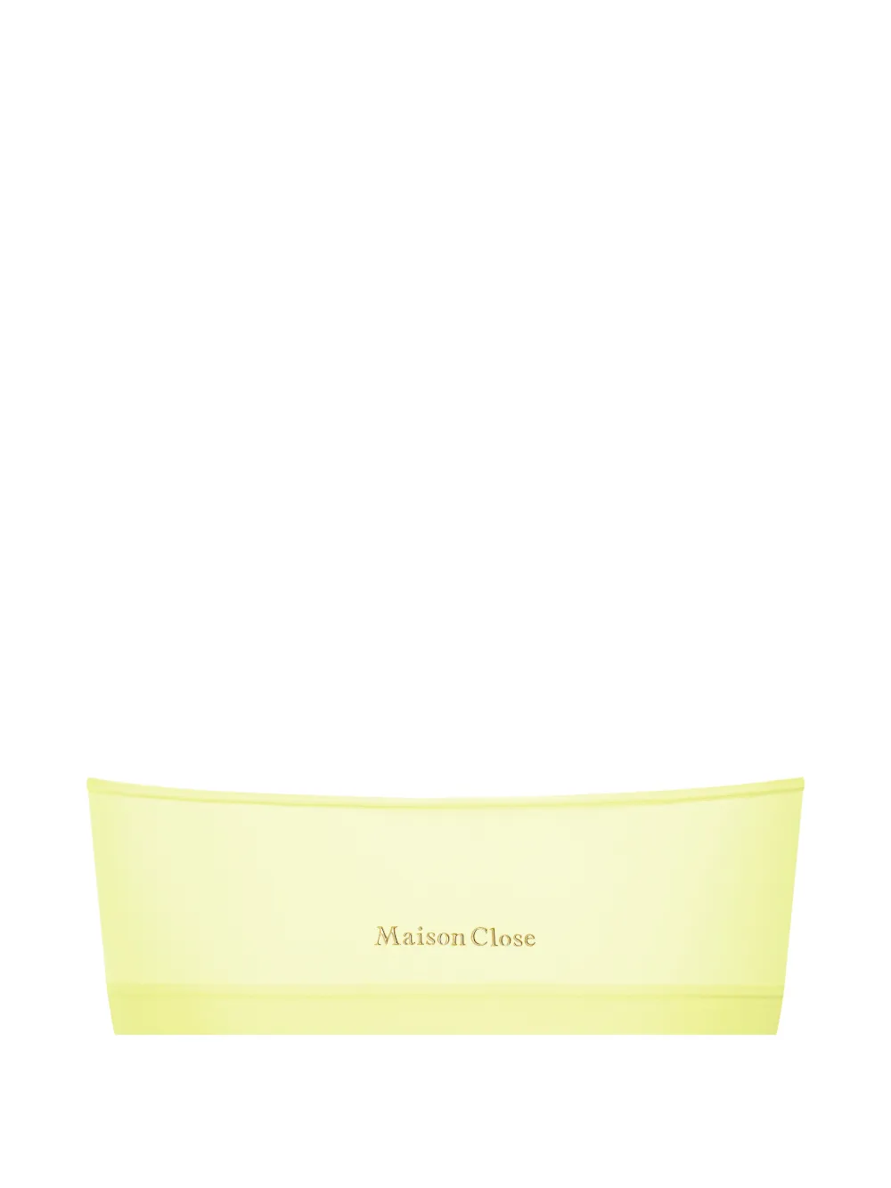 Maison Close Double Sens doorzichtige bandeau bh Geel