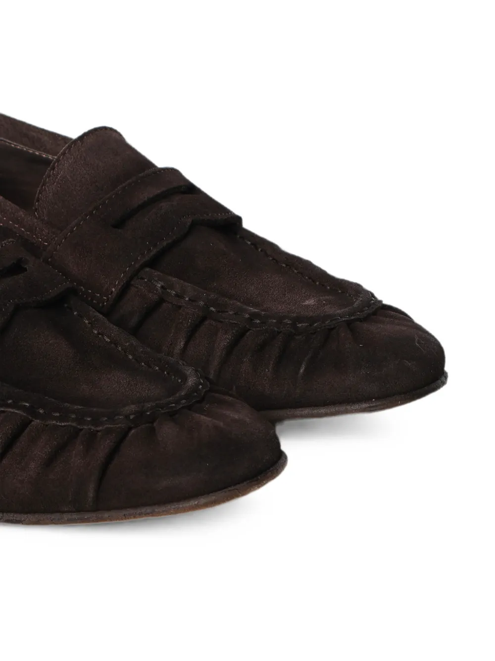 Giuliano Galiano Jacob loafers met ruches Bruin