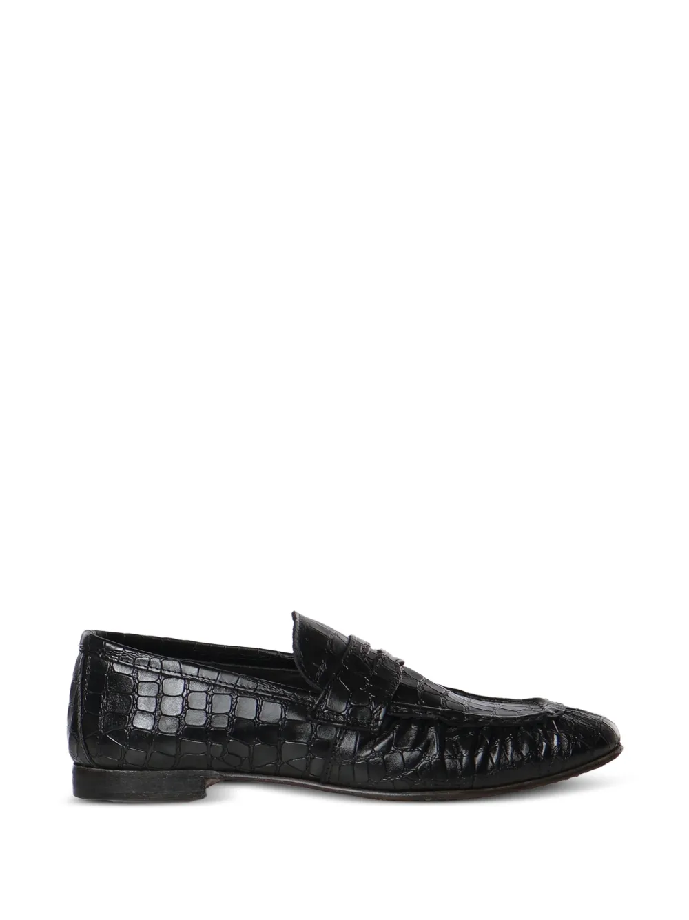 Giuliano Galiano Jacob croc-effect leather loafers - Nero