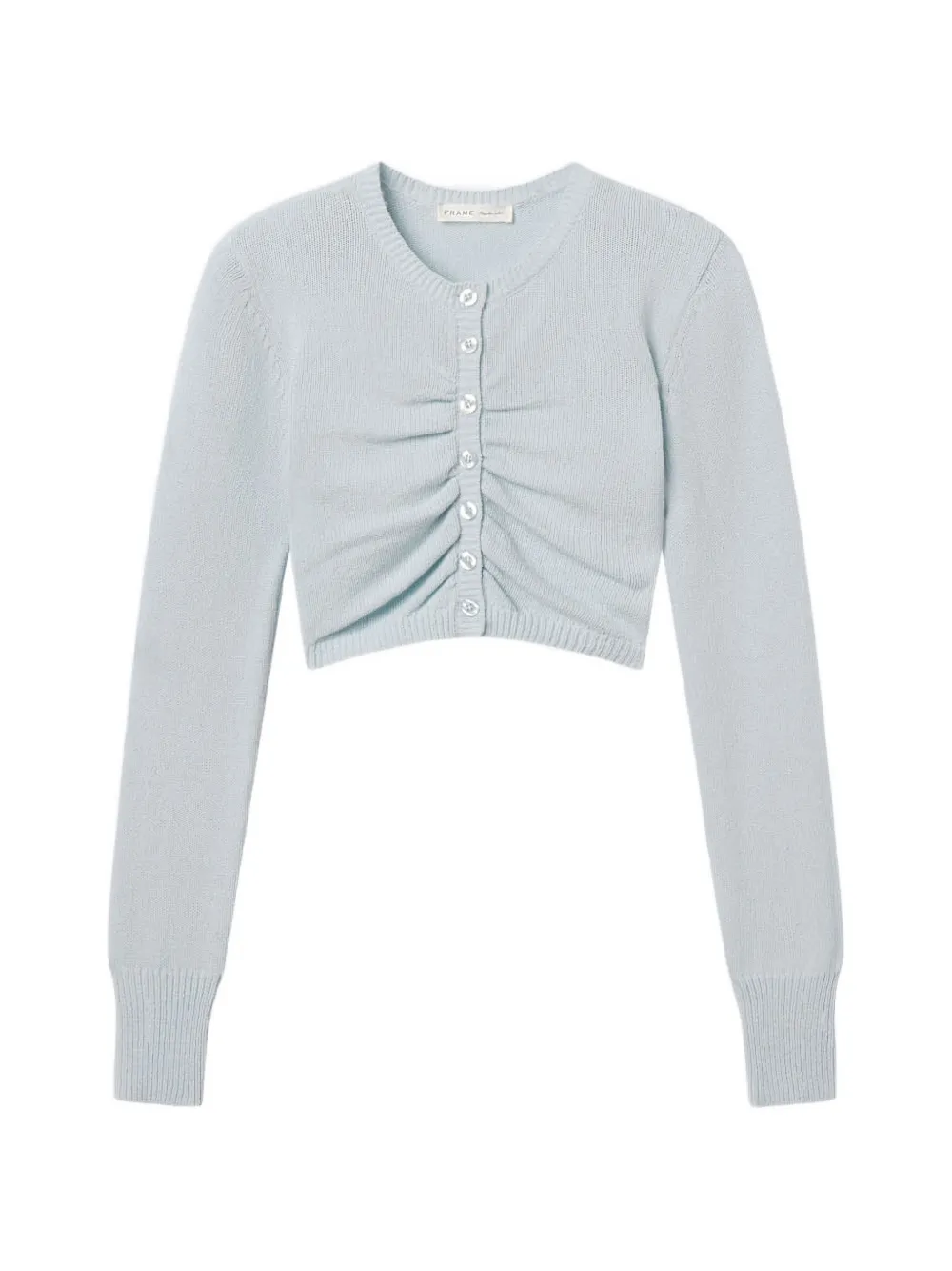 FRAME Cardigan The Joyride con ruches - Blu