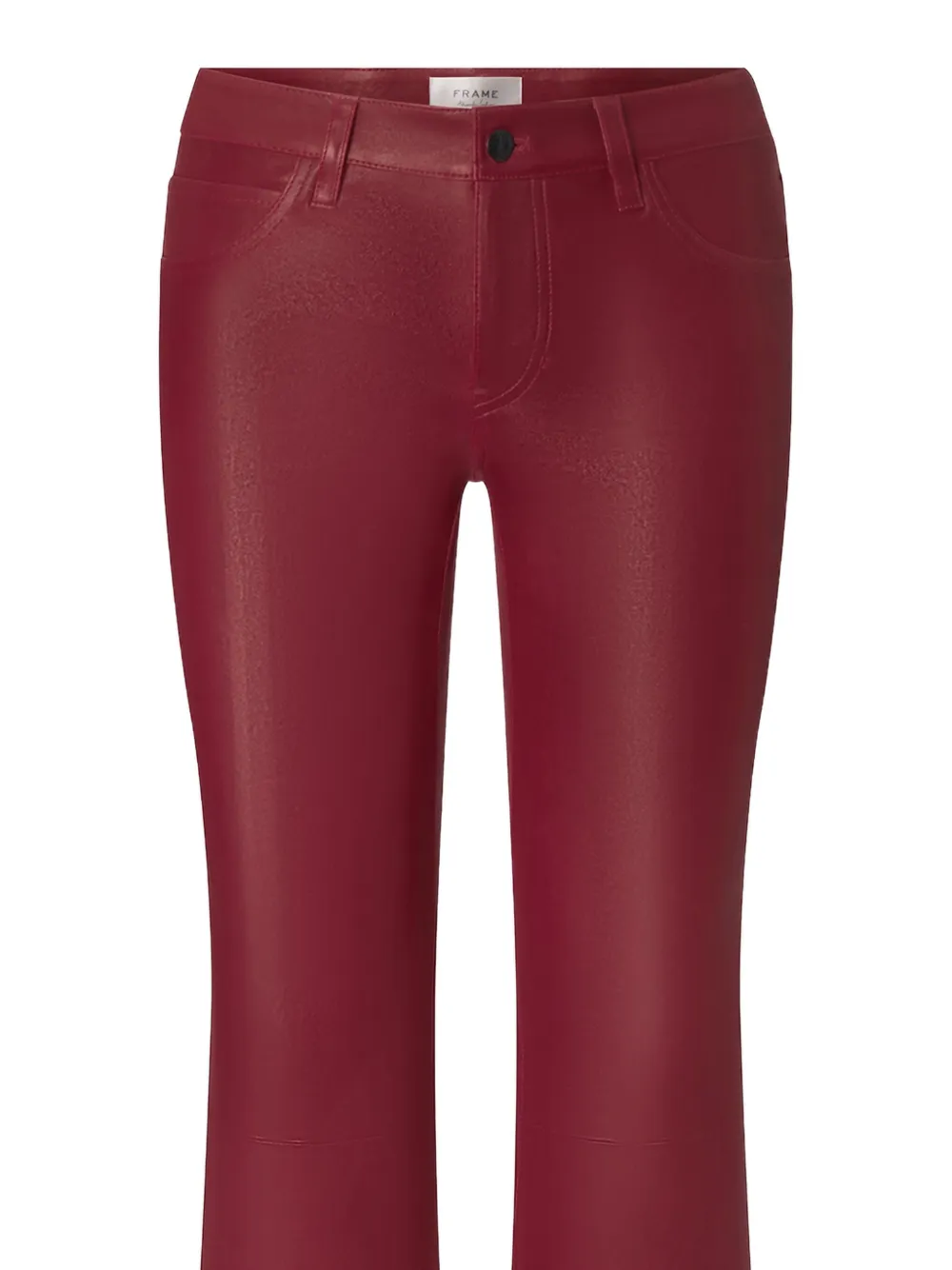 FRAME Leren broek Rood
