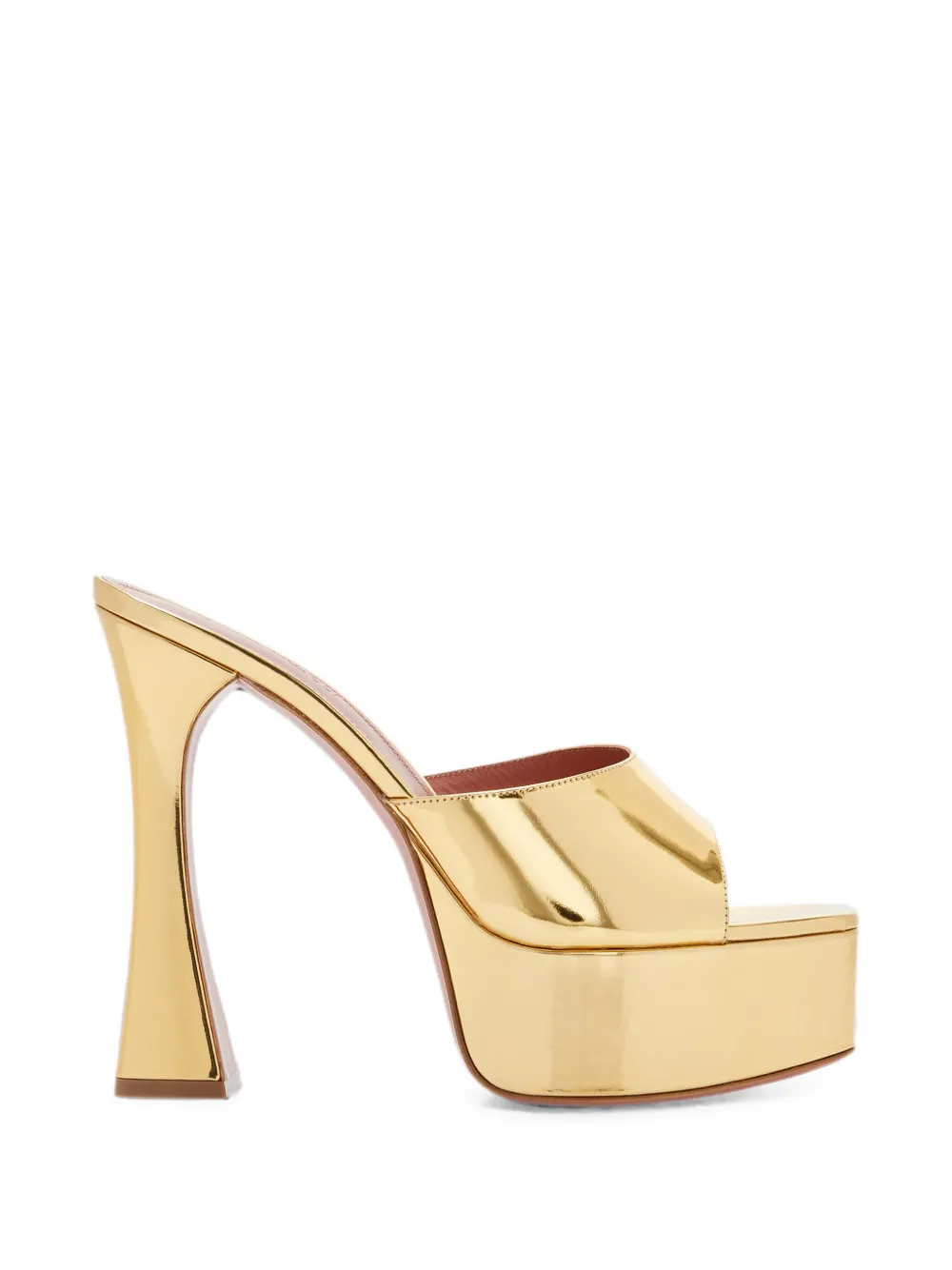 Amina Muaddi Dalida platform sandals Goud