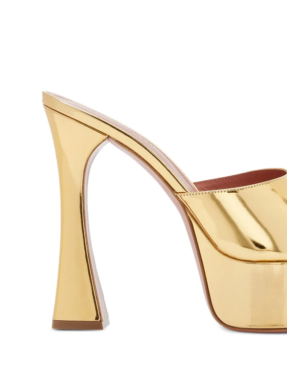Amina Muaddi Dalida platform sandals Goud
