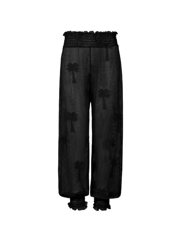 Johanna Ortiz Palm Nomad Palm-embroidered Trousers in Black