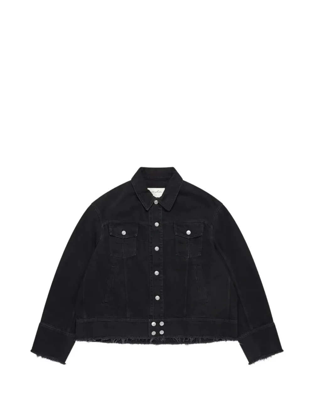 matieres fecales Pierre M. raw-cut denim jacket - Nero