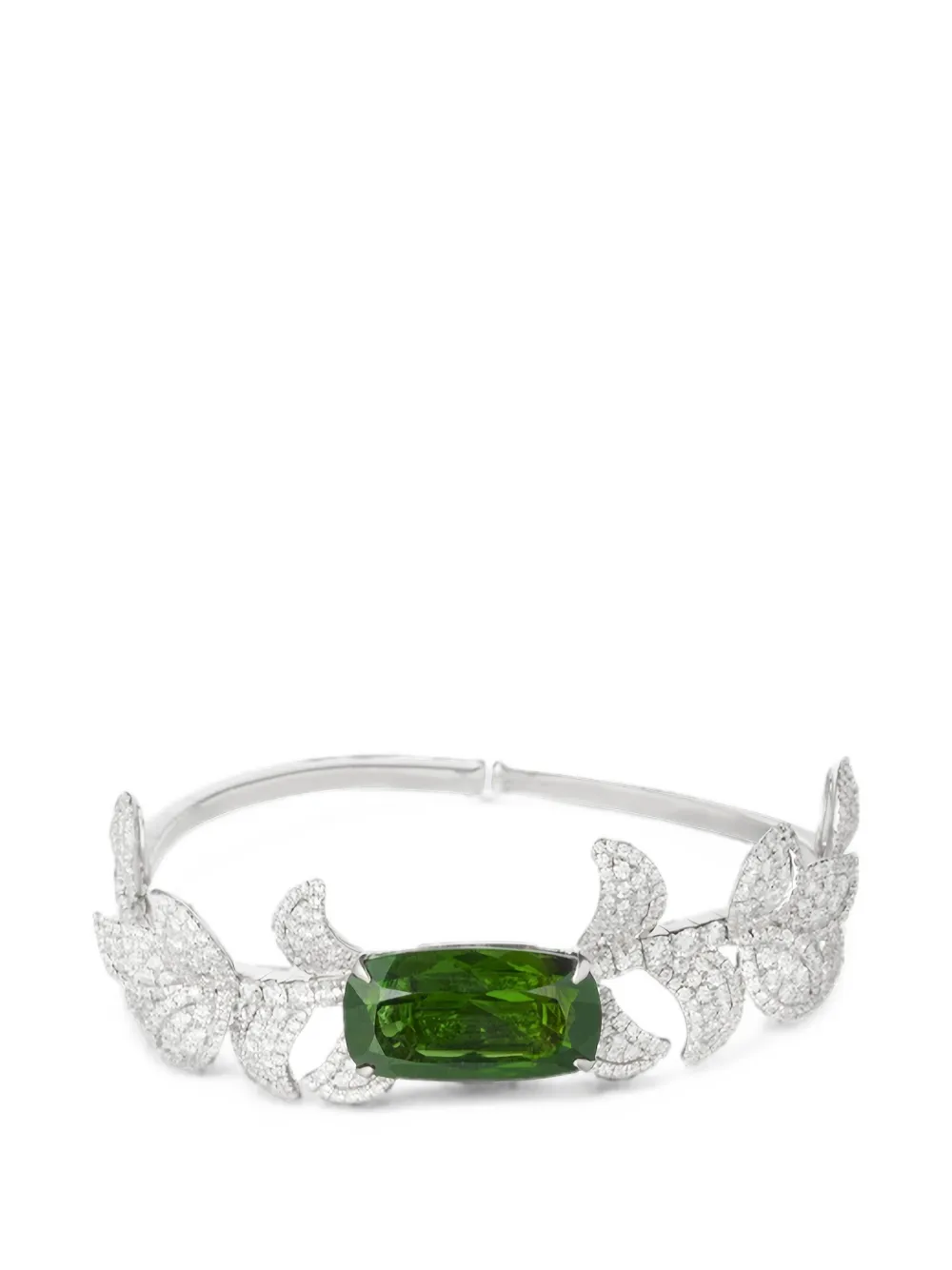 Mio Harutaka Ivy green tourmaline and diamond bracelet - Silver