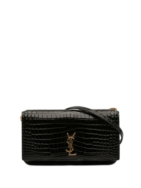 Saint Laurent Pre-Owned bandolera Cassandre de piel con efecto de cocodrilo 2023