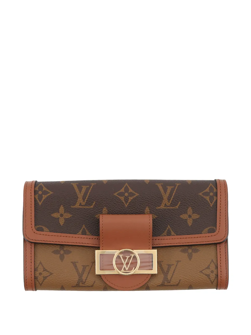 Louis Vuitton Pre-Owned 2021-2026 Monogram Reverse Sarah Dauphine Wallet long wallets - Marrone