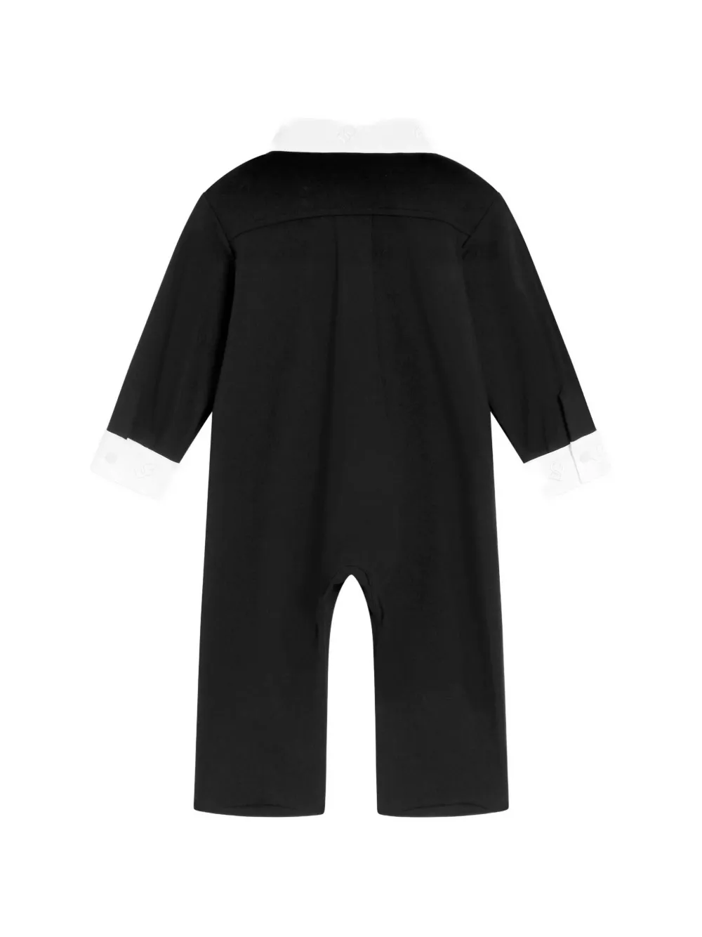 Dolce & Gabbana Kids Interlock romper met geborduurde vlinderdas Zwart