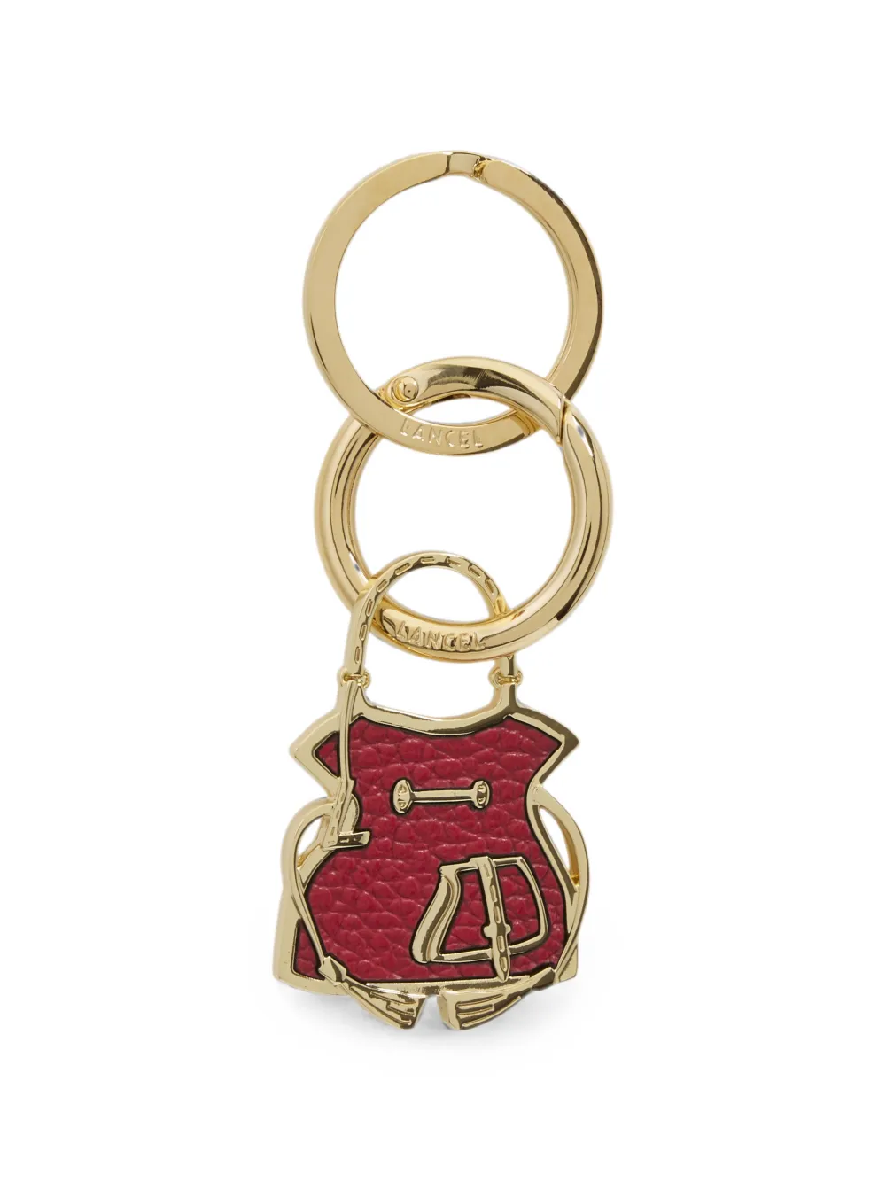 Lancel My Flirt sleutelhanger met leren vlak Goud