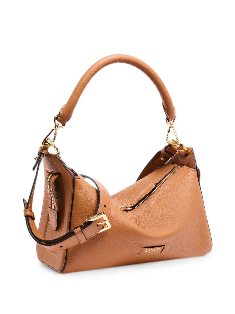 Lancel Medium Louison bewerkte leren schoudertas Bruin