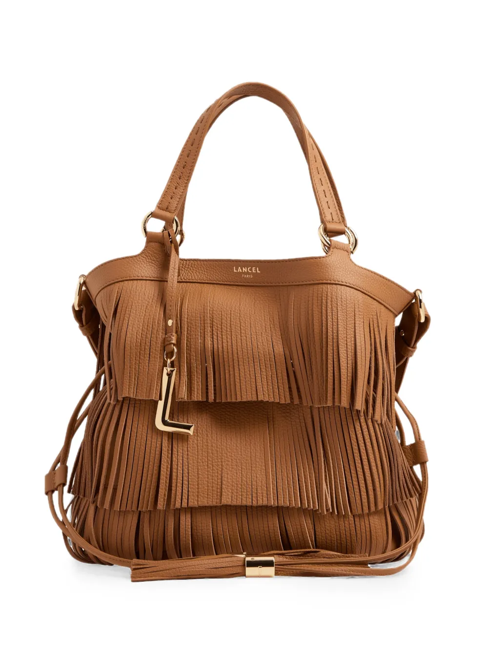 Lancel medium Premier Flirt fringed bucket bag - Brown