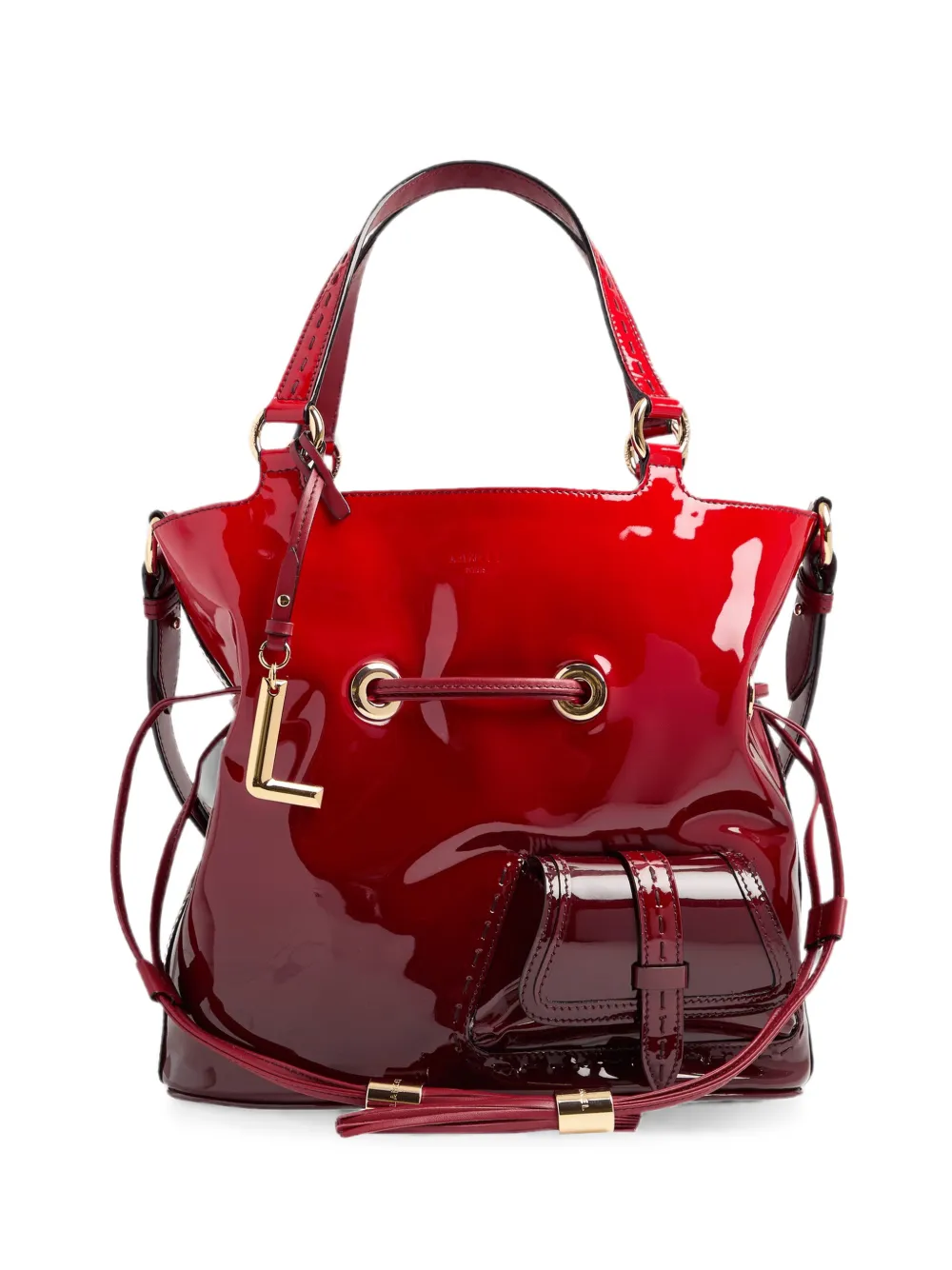 Lancel medium Premier Flirt leather bucket bag - Rot