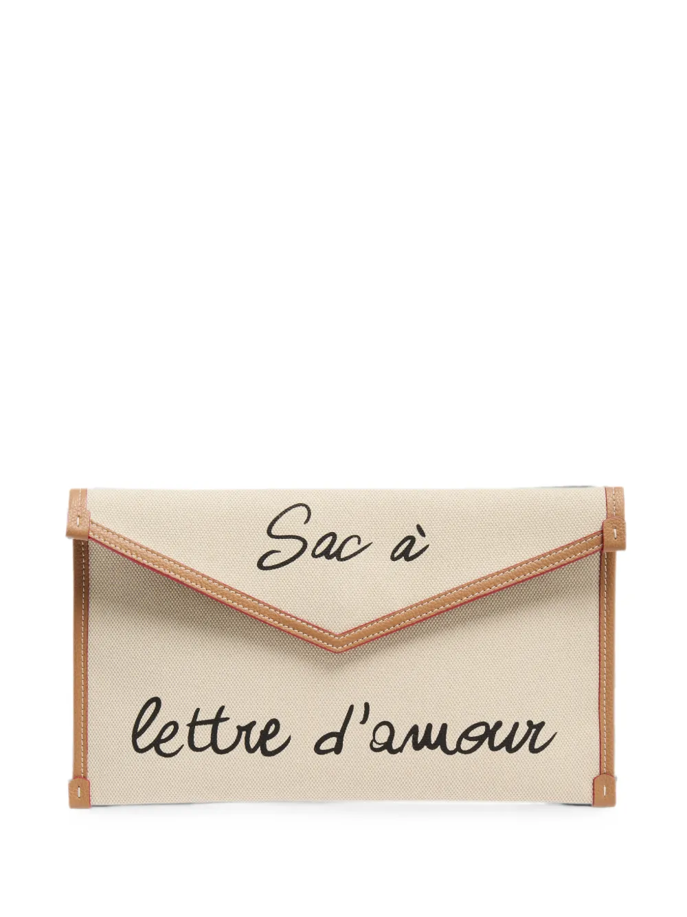 Lancel canvas leather clutch bag - Toni neutri