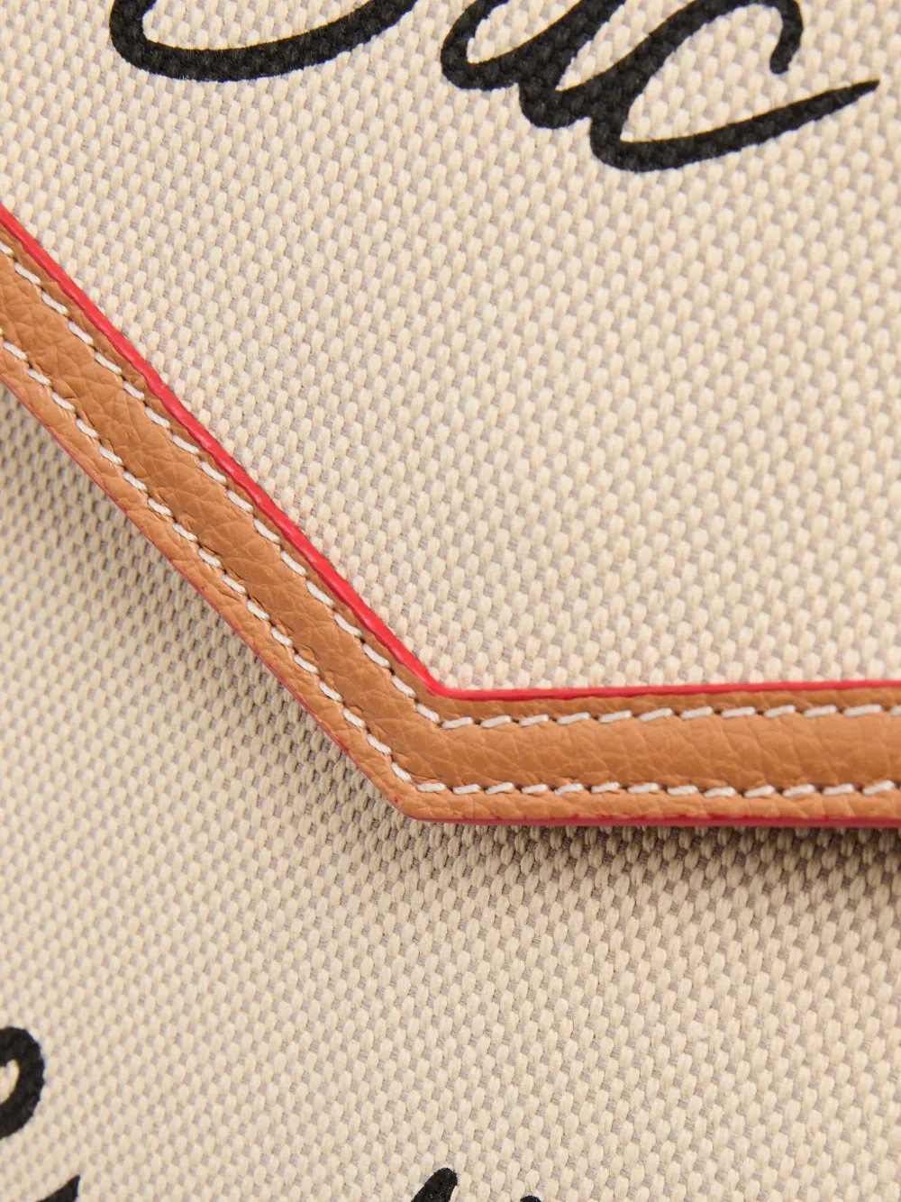 Lancel Canvas clutch Beige