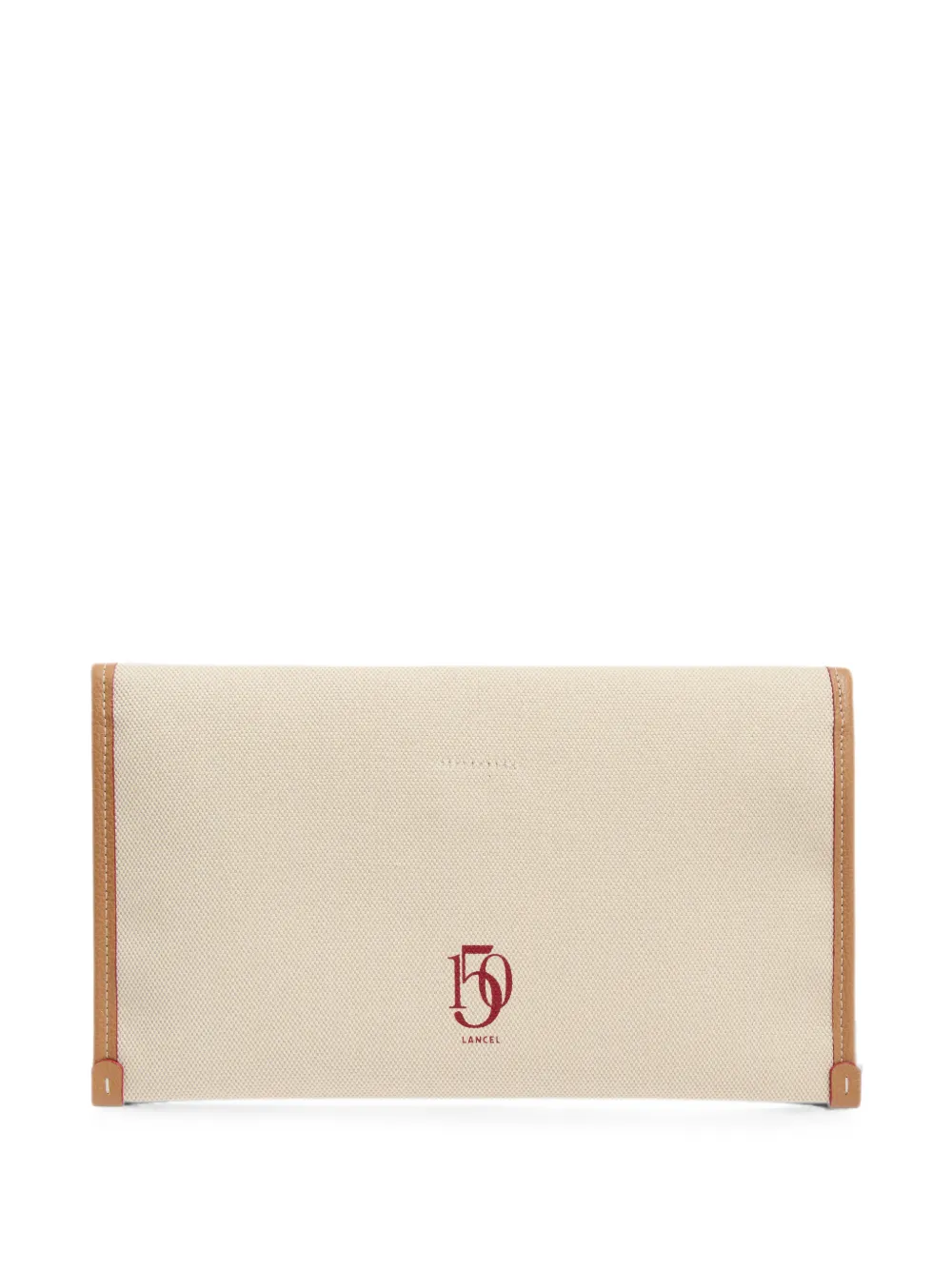  Lancel Canvas Leather Clutch Bag - Neutro 
