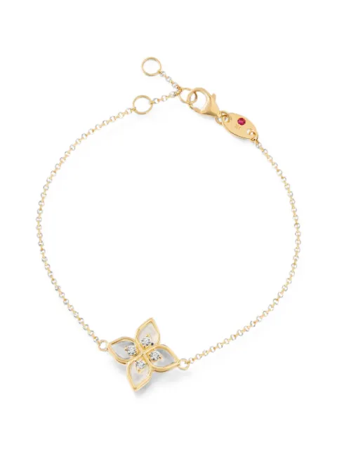 Roberto Coin Princess Flower mother-of-pearl and diamond bracelet