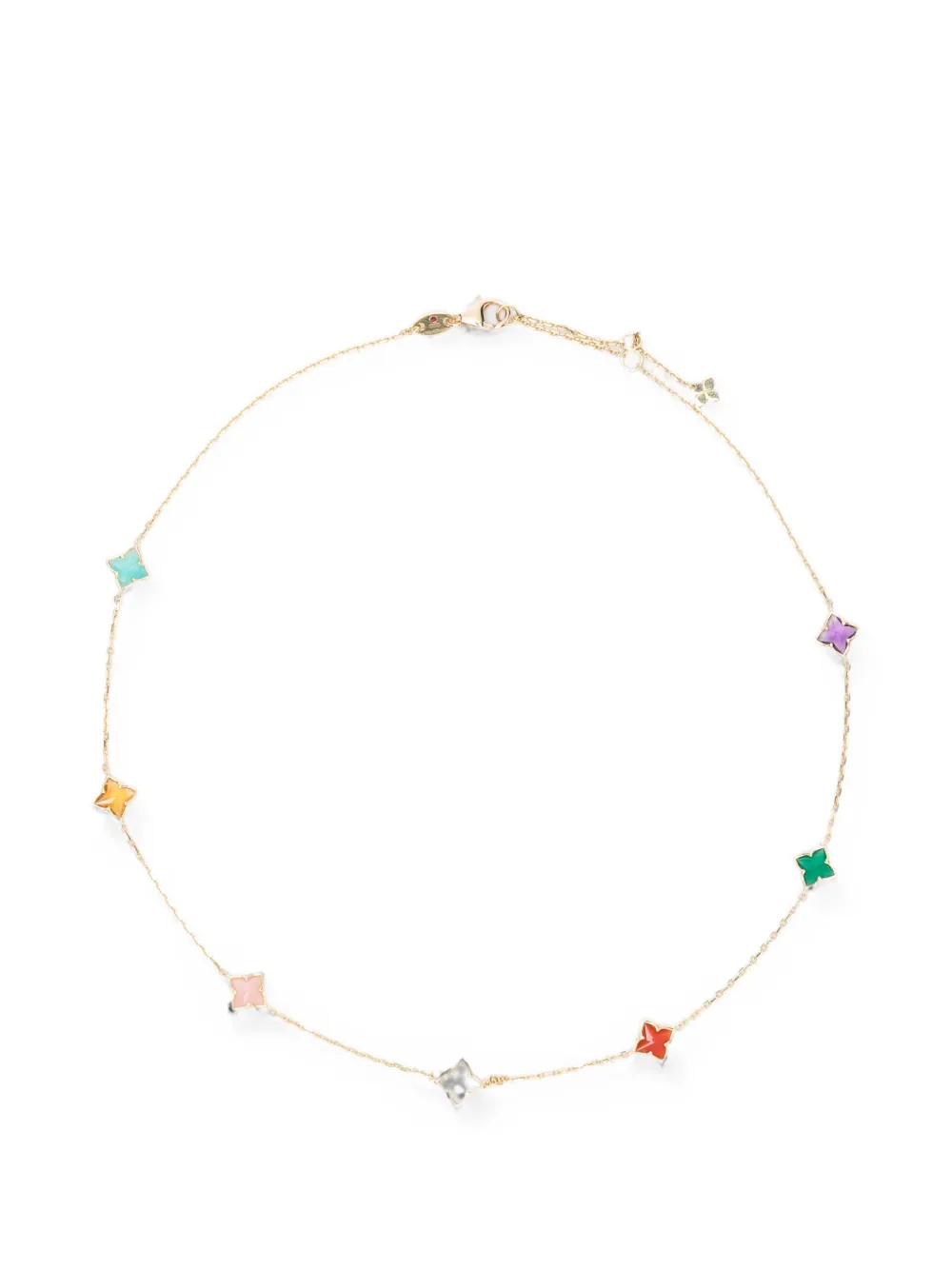 Roberto Coin Princess Flower multi-stone necklace - Oro