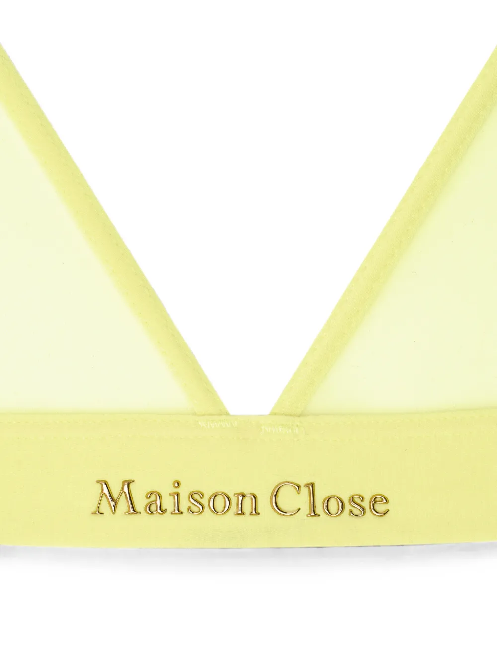  Maison Close Double Sens Sheer Triangle Bra - Amarillo 