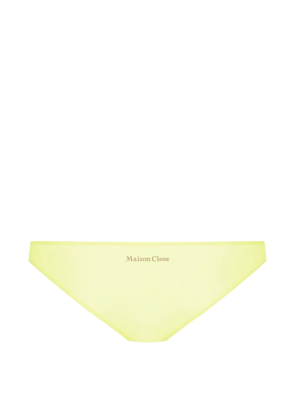 Maison Close Double Sens slip met logo-print Geel