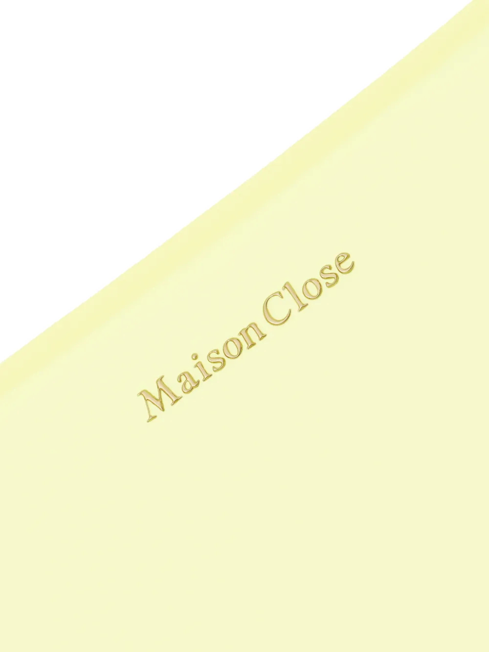 Maison Close Double Sens slip met logo-print Geel