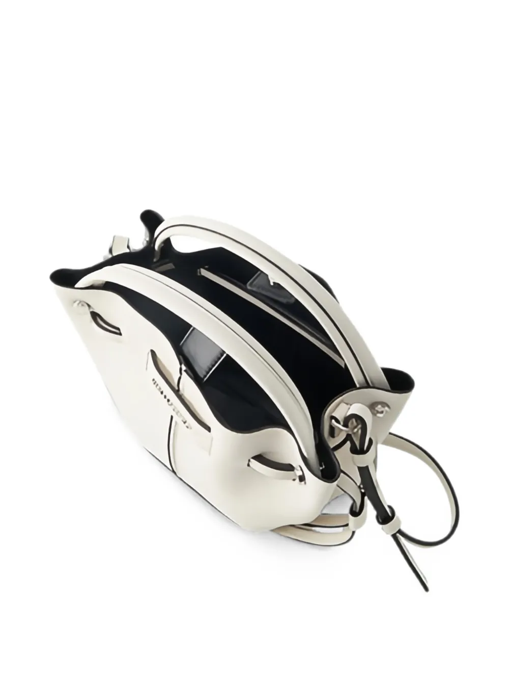 Karl Lagerfeld K Pierced mini bucket-tas Wit