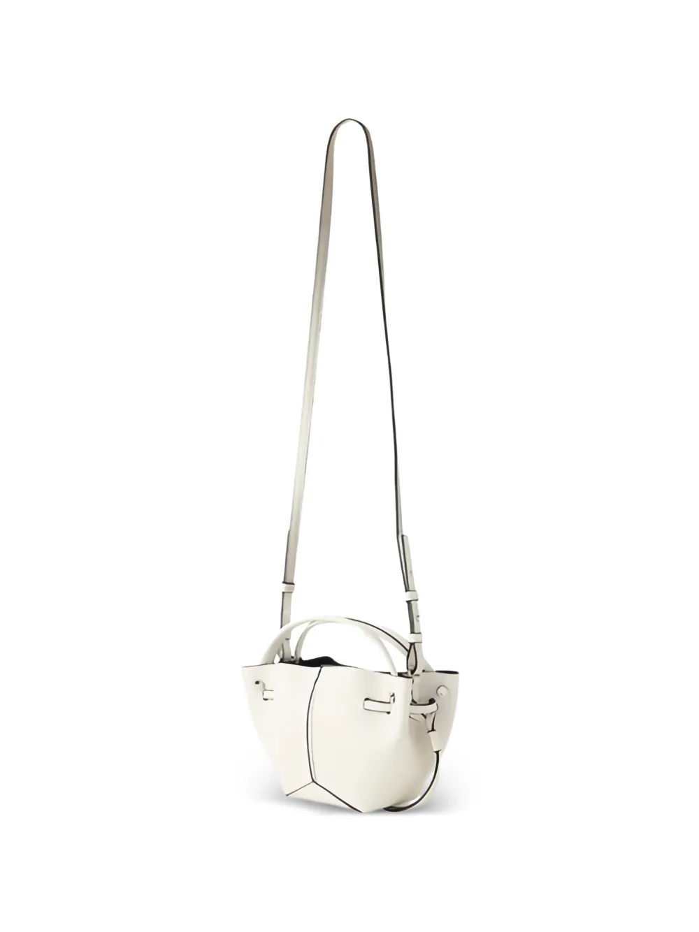 Karl Lagerfeld K Pierced mini bucket-tas Wit