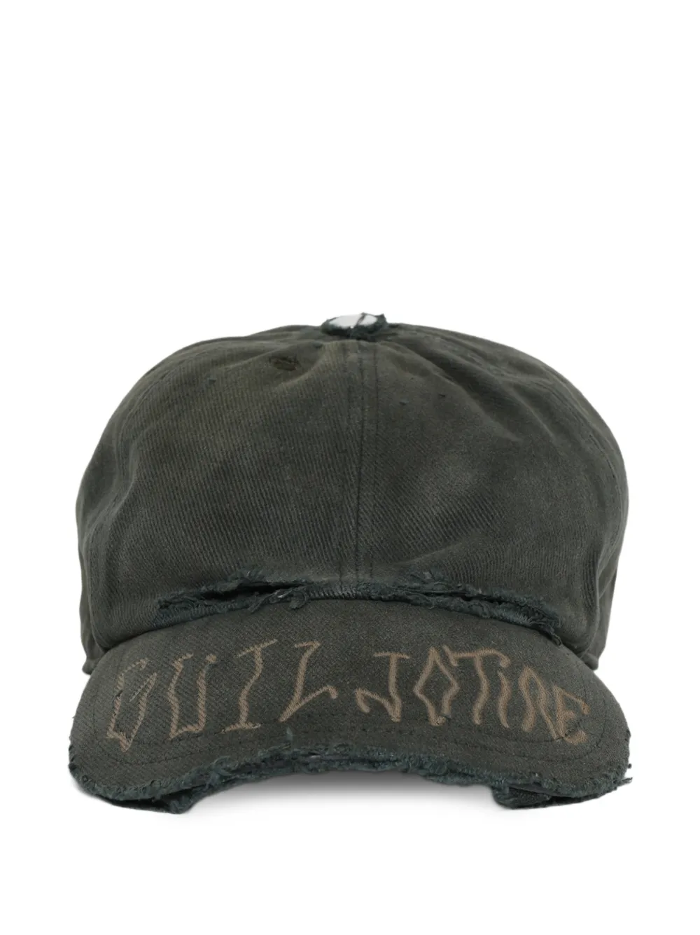 MARKING DISTANCE Guillotine distressed-effect cap - Verde