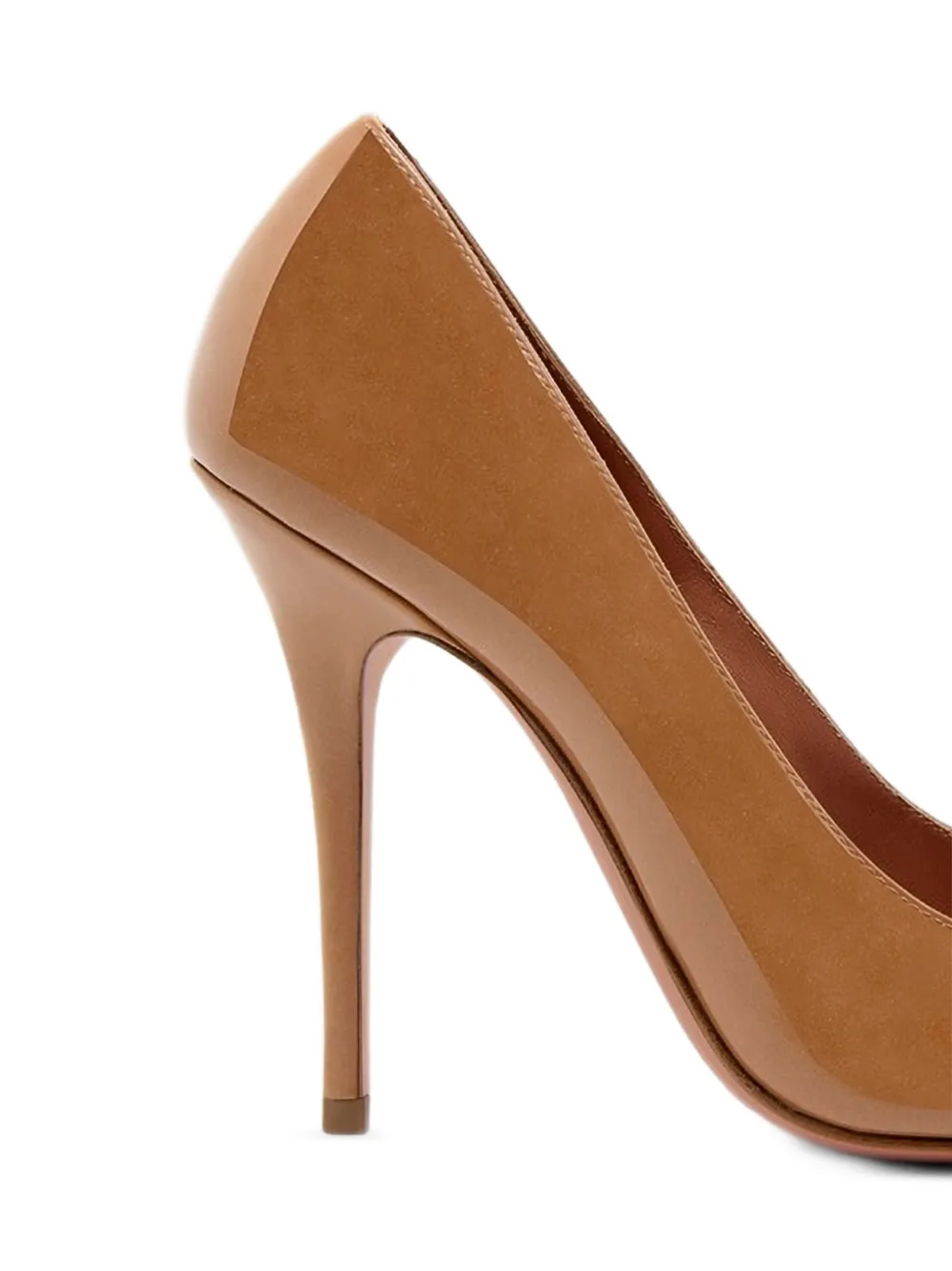 Amina Muaddi Barbara patent leather pumps Bruin