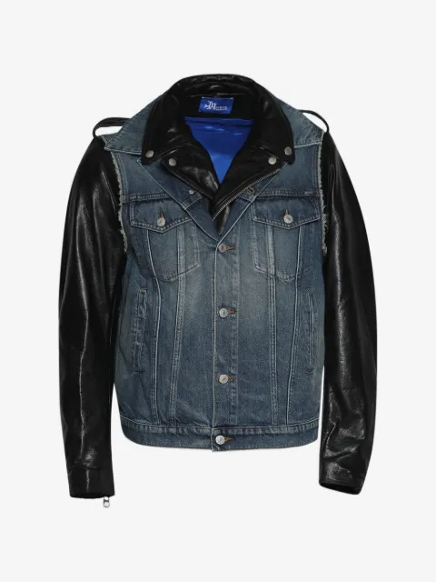 MARKING DISTANCE Bikerclub layered-effect jacket