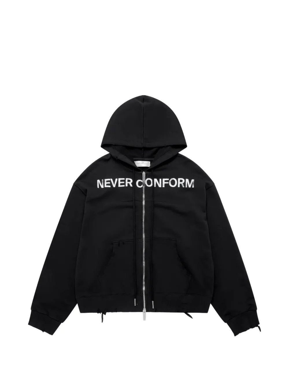 matieres fecales distressed Never Conform hoodie - Black