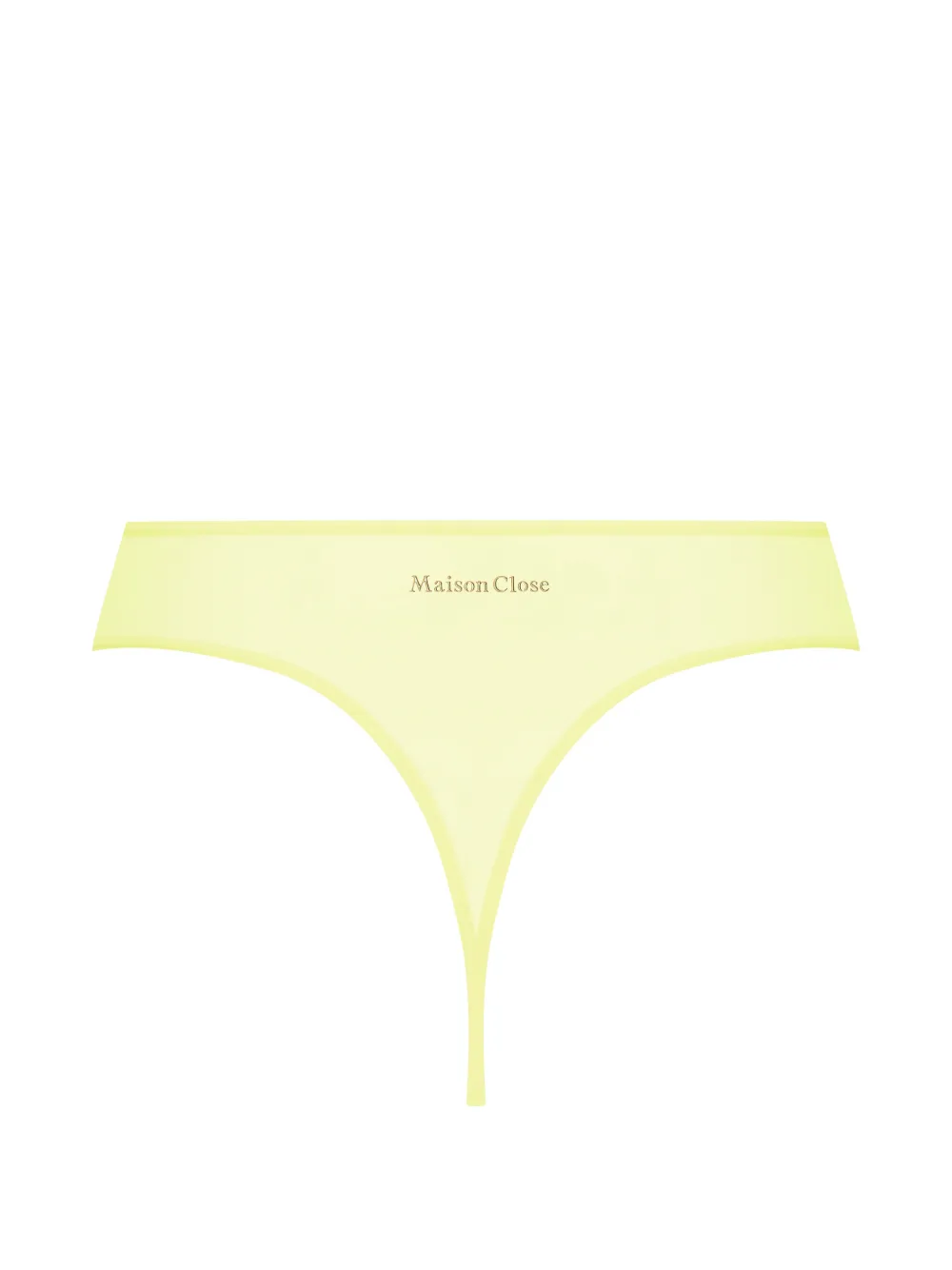 Maison Close Double Sens doorzichtige string Geel