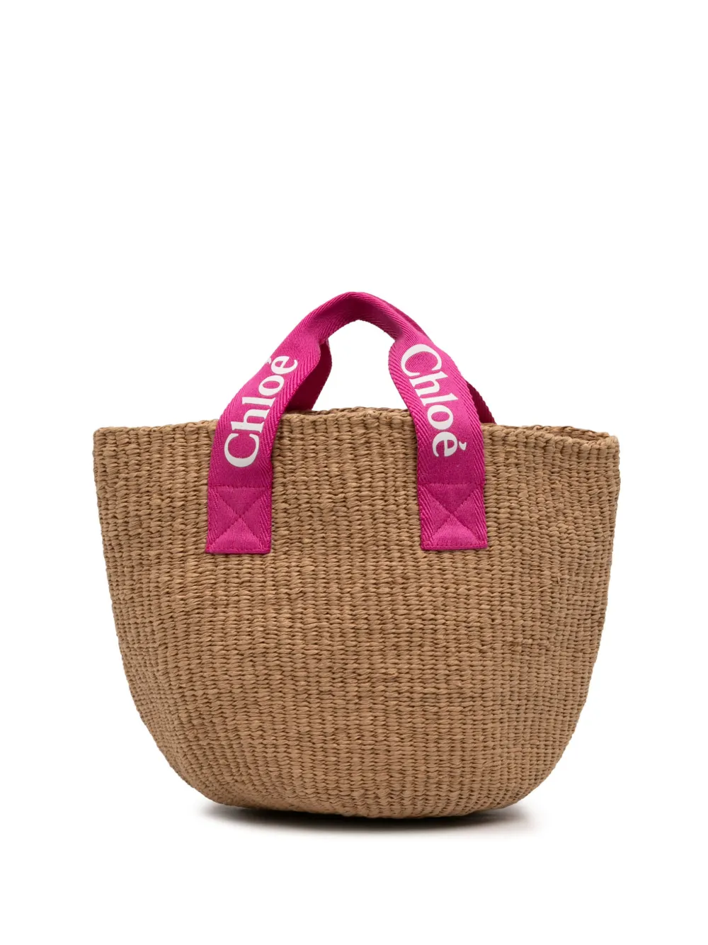Chloé Pre-Owned 2024 Mifuko Kids Natural Fiber Woody Basket tote bag - Marrone