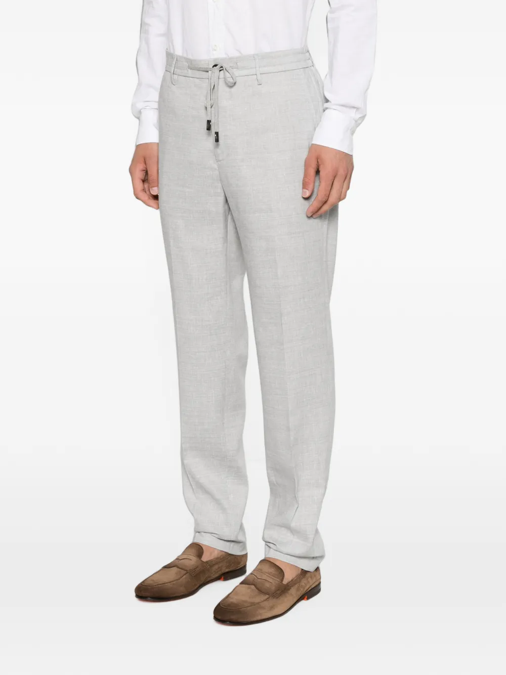 Peserico Pantalong met trekkoordtaille Grijs