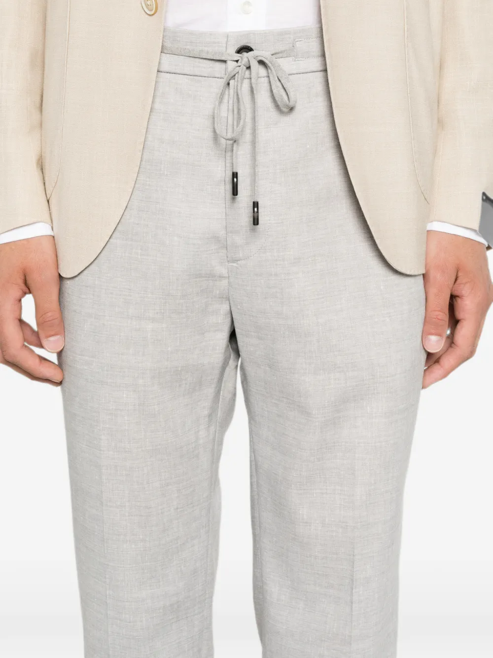 Peserico Pantalong met trekkoordtaille Grijs