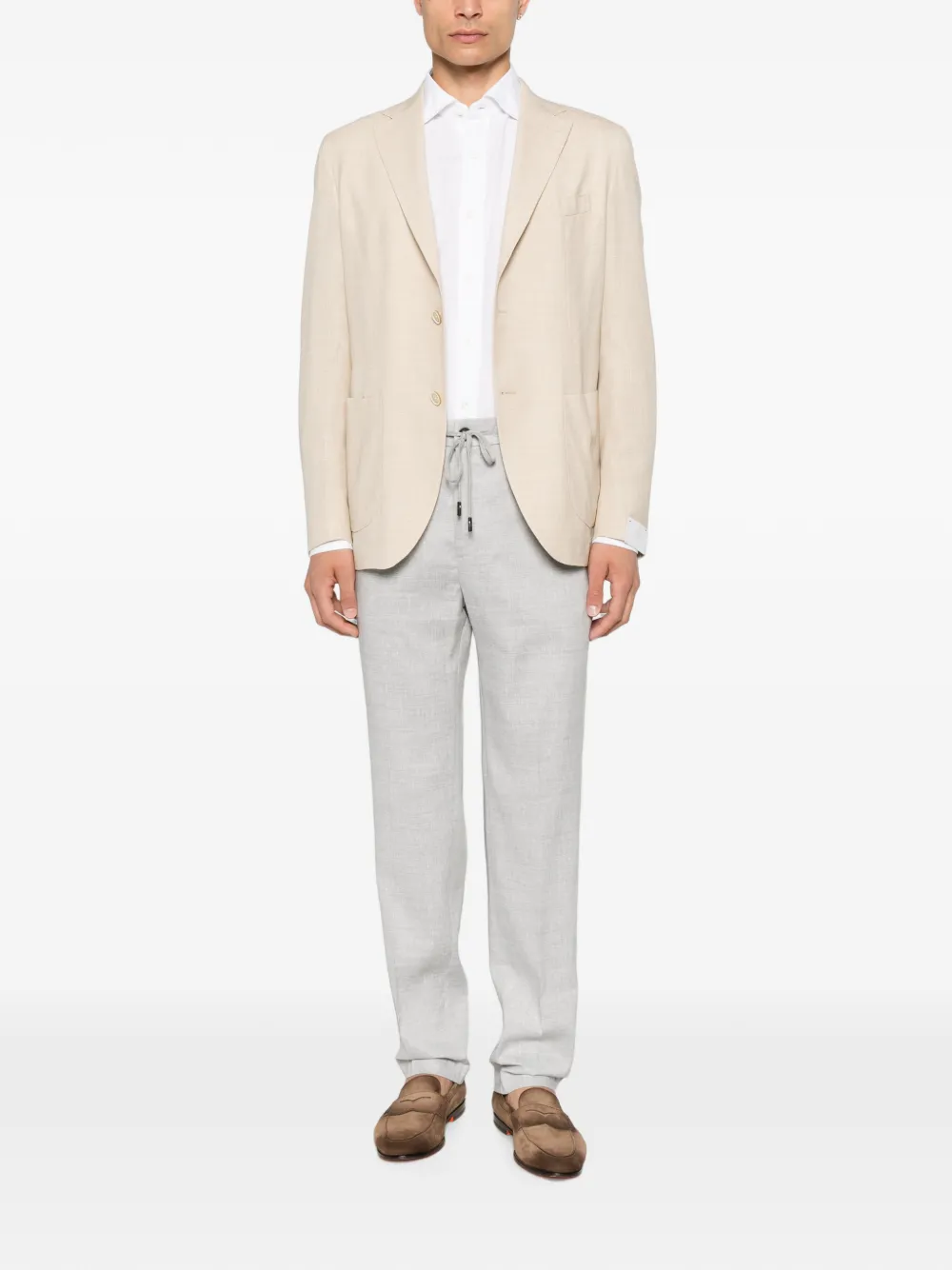 Peserico Pantalong met trekkoordtaille Grijs