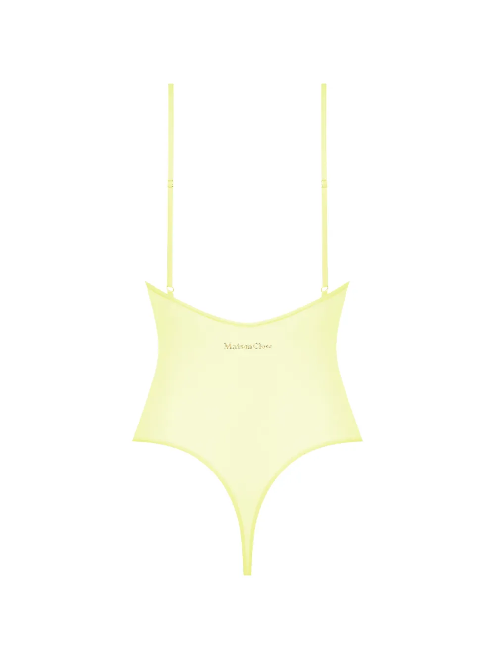 Maison Close Double Sens doorzichtige body Geel