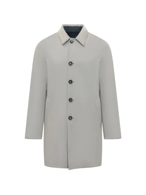 Herno button-up pocketed coat