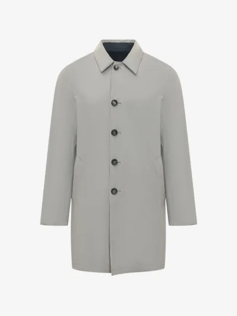Herno button-up pocketed coat