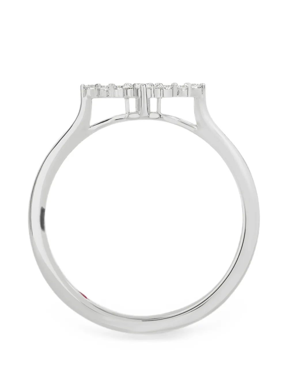  Roberto Coin Princess Diamond Ring - Plateado 