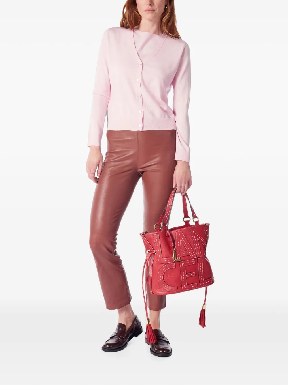 Lancel Premier Flirt medium bucket-tas Rood